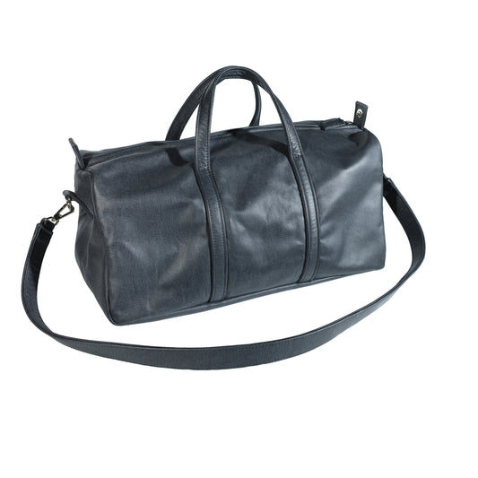 Travel Bag in Custom Leather and Easy Reach Document Bag